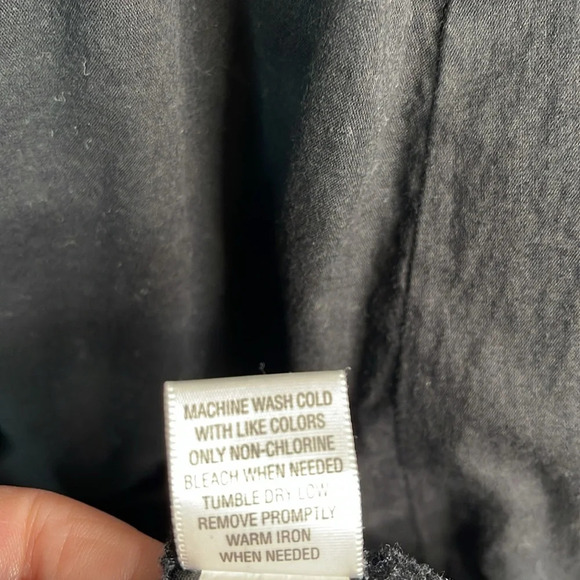 CONVERSE One Star Cotton Midi Dress Black Sleeveless V-Neck Lined SK8 Size Large - Picture 9 of 11